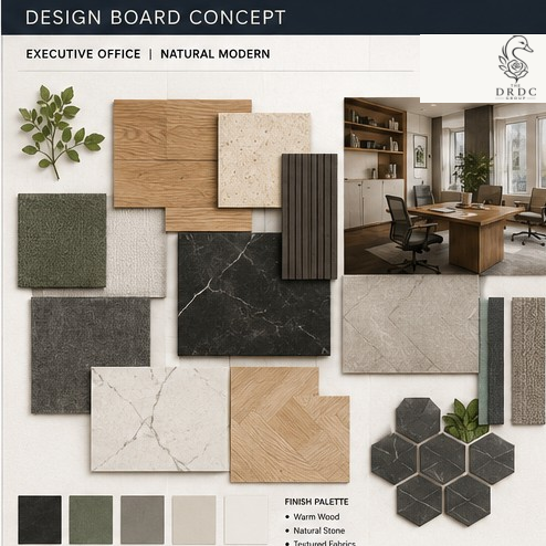 DRDC-branded material and finish design board
