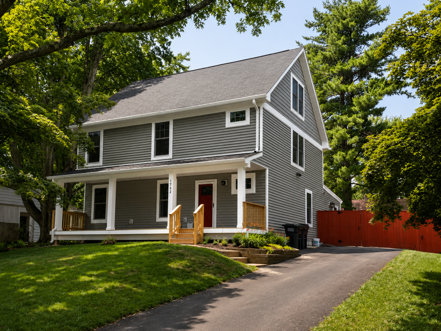 Two-story residence after transformation
